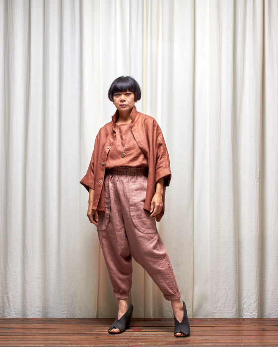 LAZY JACK pants - Musk Stripe MADE-TO-ORDER