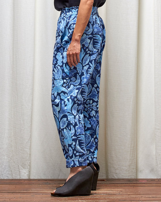 LAZY SUSAN pants - Blue Motifs