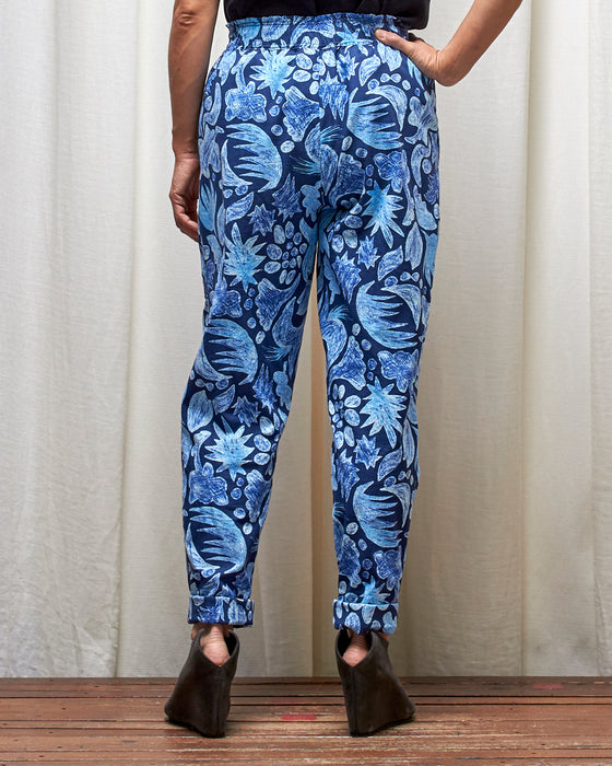 LAZY SUSAN pants - Blue Motifs