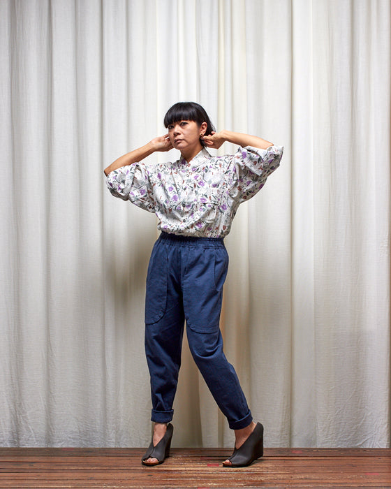 LAZY SUSAN pants - Crushed Dusty Navy