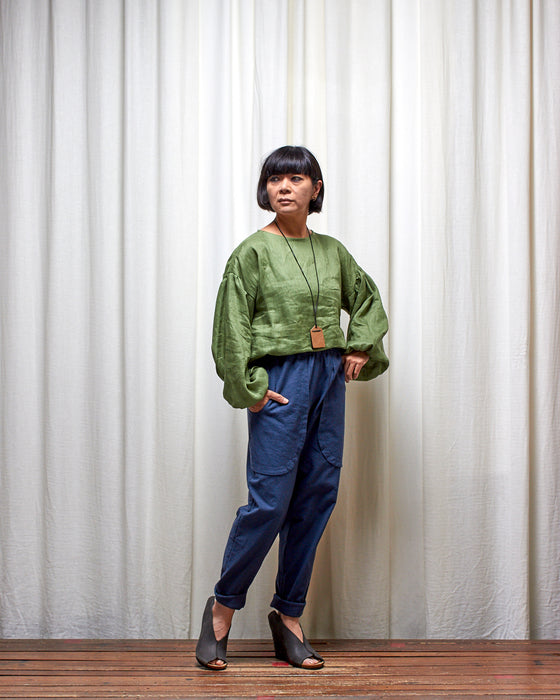 LAZY SUSAN pants - Crushed Dusty Navy