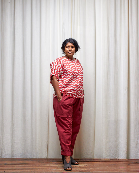 LAZY SUSAN pants - Crushed Pomegranate