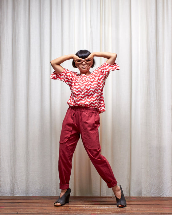 AVATAR top - Melon Chevron LIMITED RELEASE