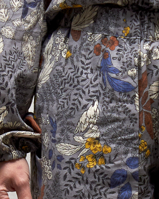 LAZY SUSAN pants - Silver Floral Garden