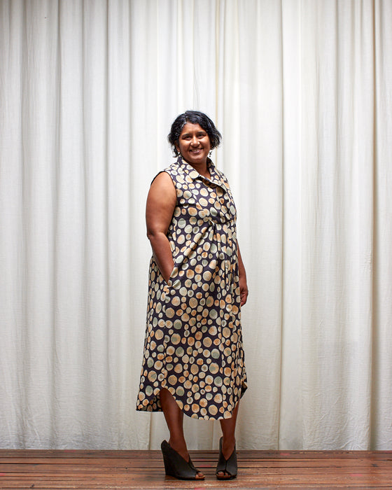 LET'S BE FRANK dress - Inky Bubble Tea