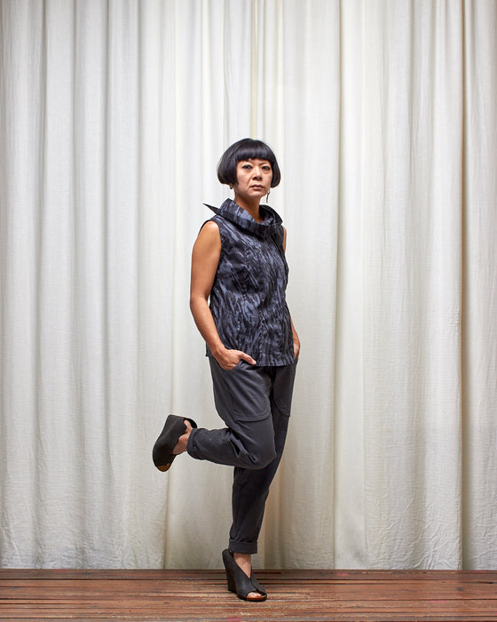 MISS MARY MACK top - Dark Silver Bark