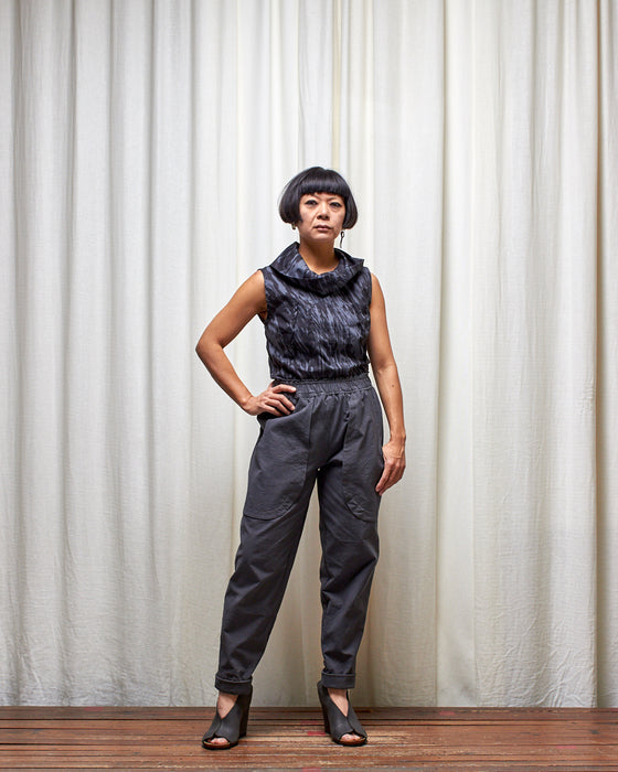 MISS MARY MACK top - Dark Silver Bark