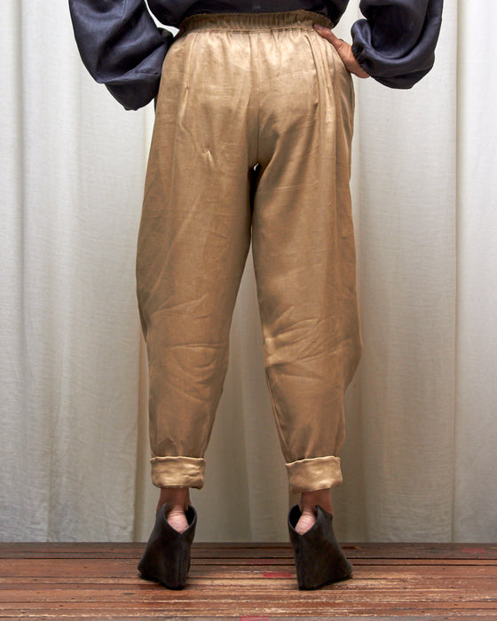 ROVING pants - Pale Gold Linen