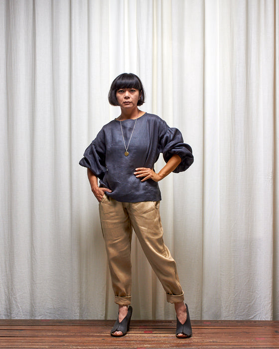 ROVING pants - Pale Gold Linen