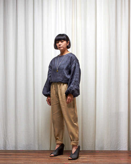 ROVING pants - Pale Gold Linen