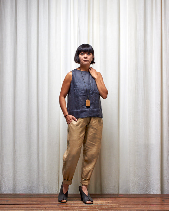 ROVING pants - Pale Gold Linen