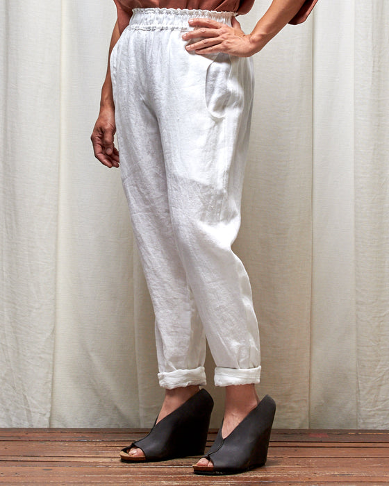 ROVING pants - White Linen