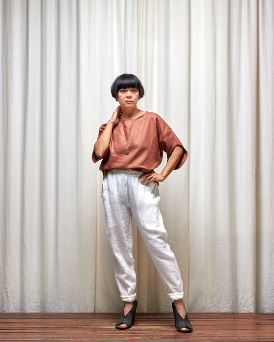 ROVING pants - White Linen
