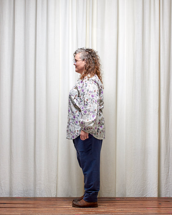 ROY dresshirt - Mauve Verbena Garden