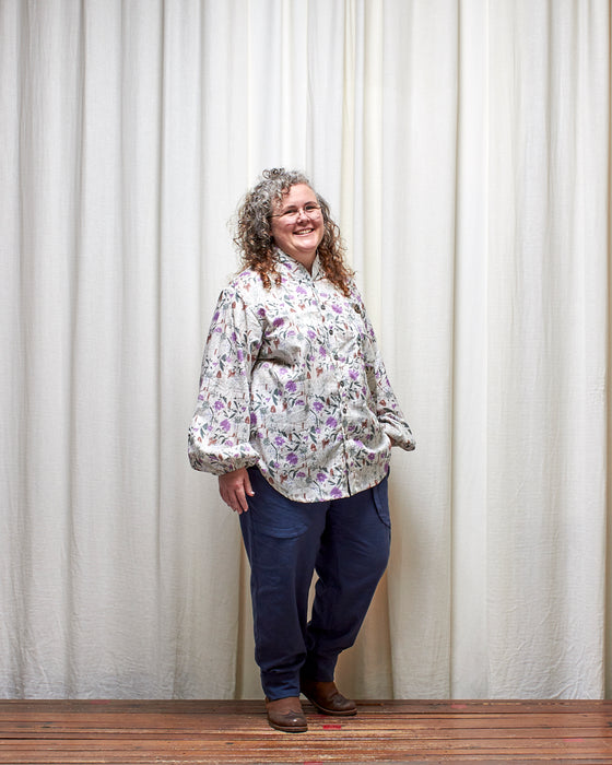 ROY dresshirt - Mauve Verbena Garden