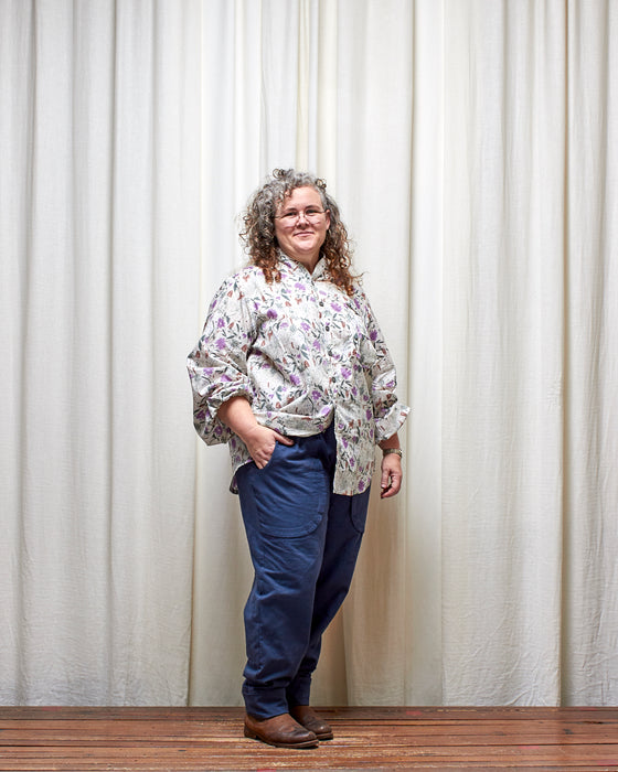 ROY dresshirt - Mauve Verbena Garden