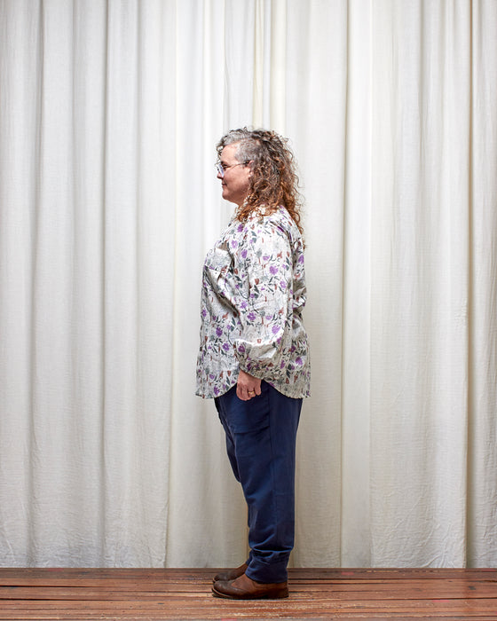 ROY dresshirt - Mauve Verbena Garden