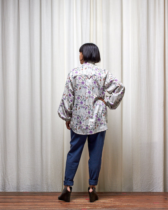 ROY dresshirt - Mauve Verbena Garden