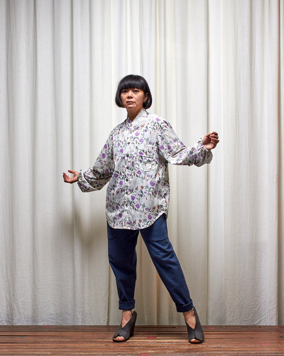 ROY dresshirt - Mauve Verbena Garden