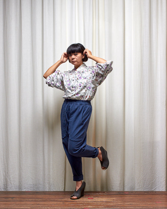 ROY dresshirt - Mauve Verbena Garden