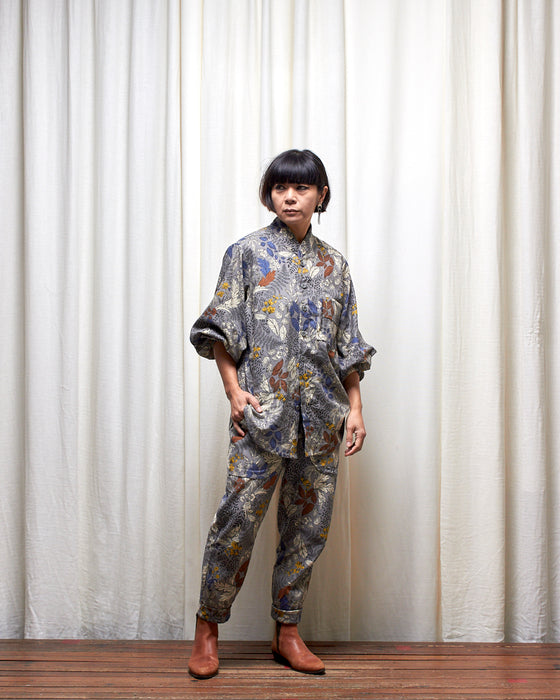ROY dresshirt - Silver Floral Garden LAST CHANCE