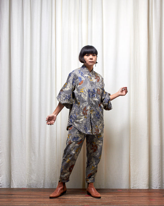 ROY dresshirt - Silver Floral Garden LAST CHANCE