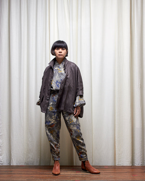 ROY dresshirt - Silver Floral Garden LAST CHANCE