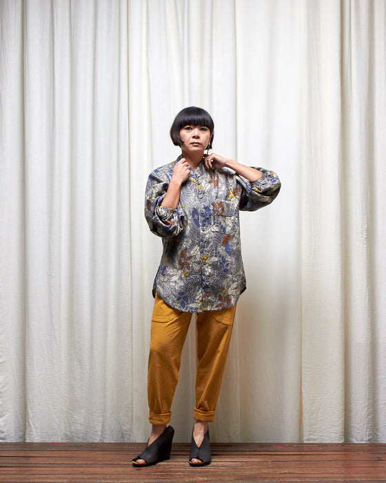 ROY dresshirt - Silver Floral Garden LAST CHANCE
