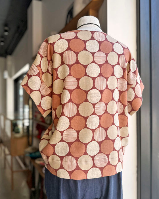 SHADOWPLAY top - Rust Clay Circles