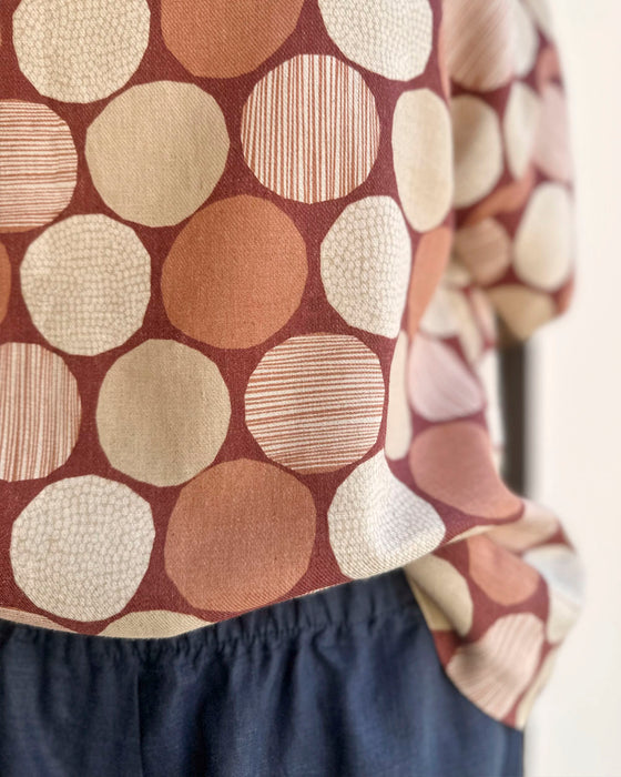 SHADOWPLAY top - Rust Clay Circles