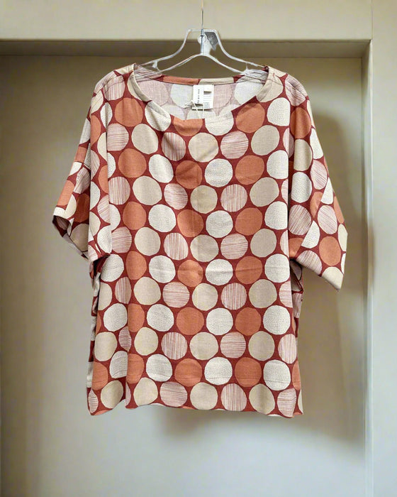 SHADOWPLAY top - Rust Clay Circles