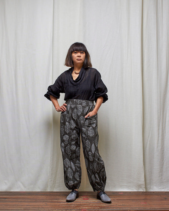 SKYWALKER top - Black Linen Gauze