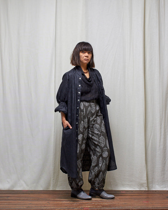 SKYWALKER top - Black Linen Gauze