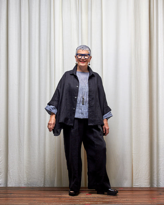 THE ADLER duster dresshirt - Black