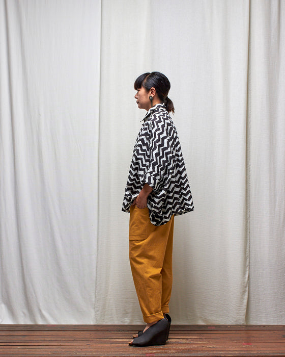 THE ADLER duster dresshirt - Black Zag **ONLY 6 AVAILABLE**