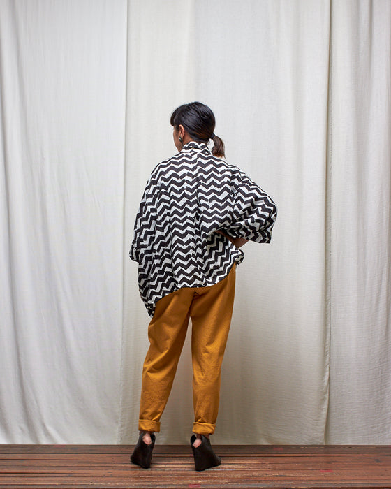 THE ADLER duster dresshirt - Black Zag **ONLY 6 AVAILABLE**