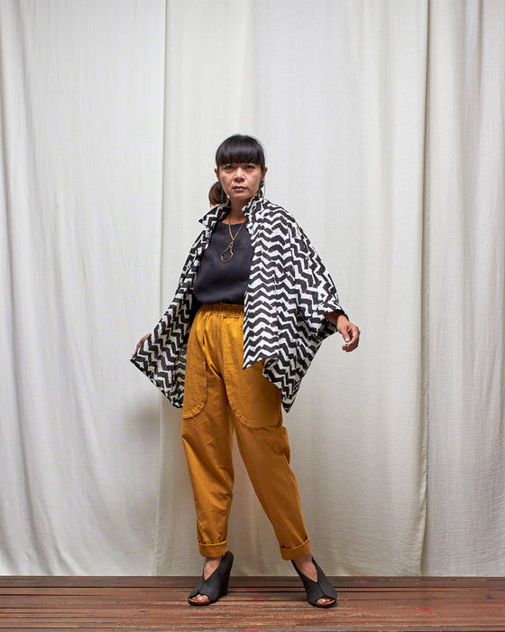 THE ADLER duster dresshirt - Black Zag **ONLY 6 AVAILABLE**