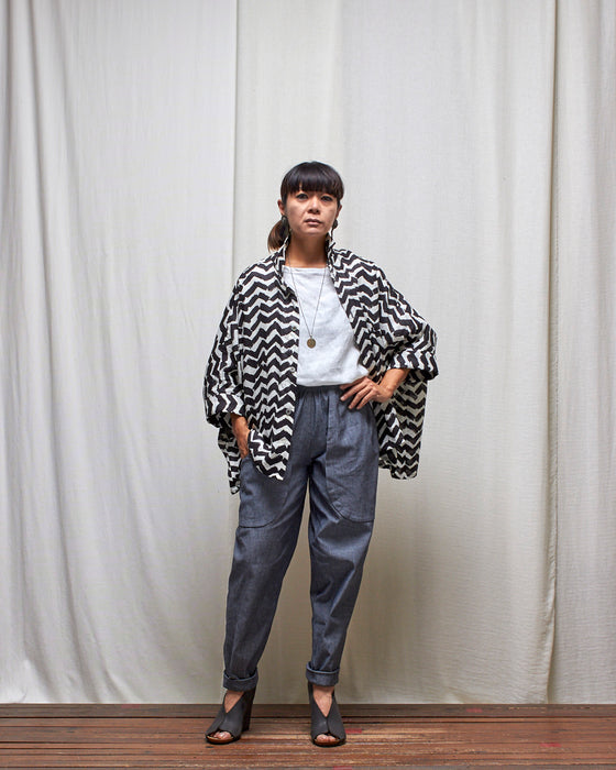 THE ADLER duster dresshirt - Black Zag **ONLY 6 AVAILABLE**