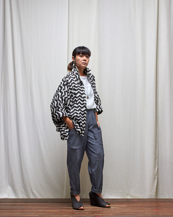 THE ADLER duster dresshirt - Black Zag **ONLY 6 AVAILABLE**