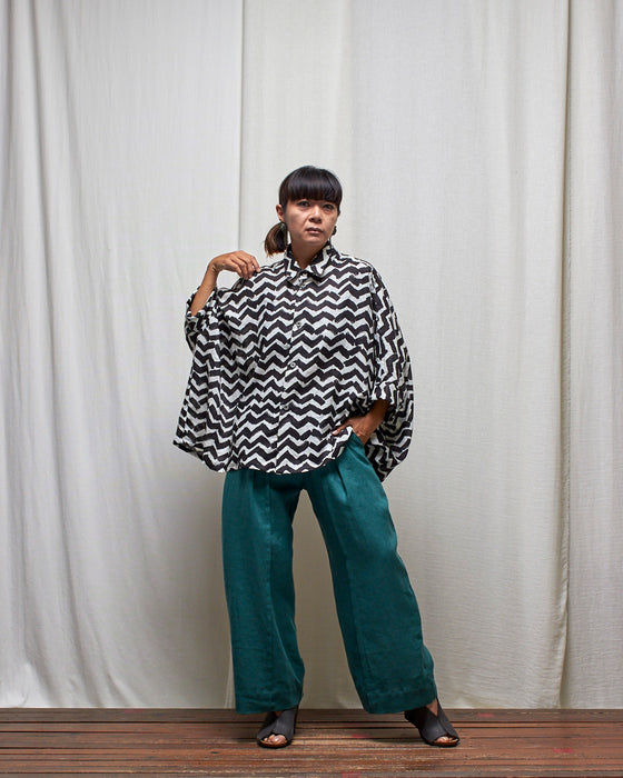 THE ADLER duster dresshirt - Black Zag **ONLY 6 AVAILABLE**
