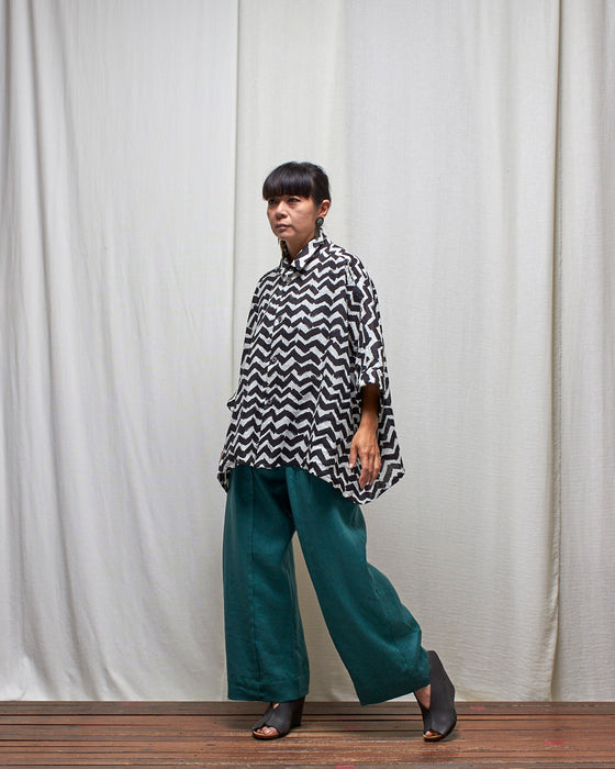 THE ADLER duster dresshirt - Black Zag **ONLY 6 AVAILABLE**