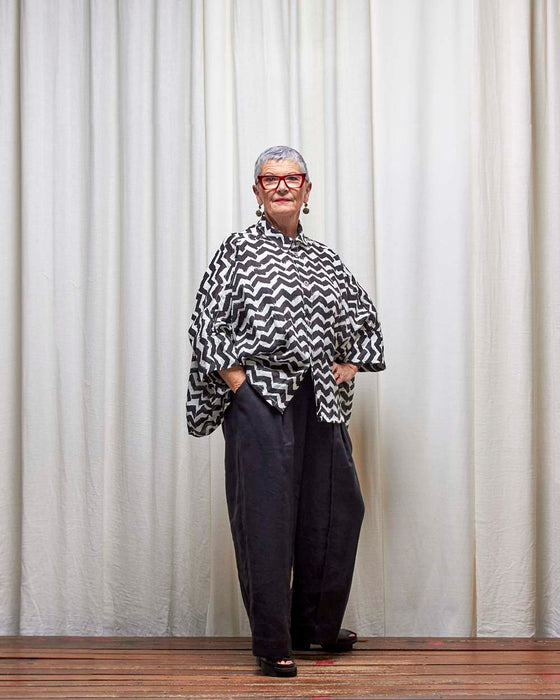 THE ADLER duster dresshirt - Black Zag