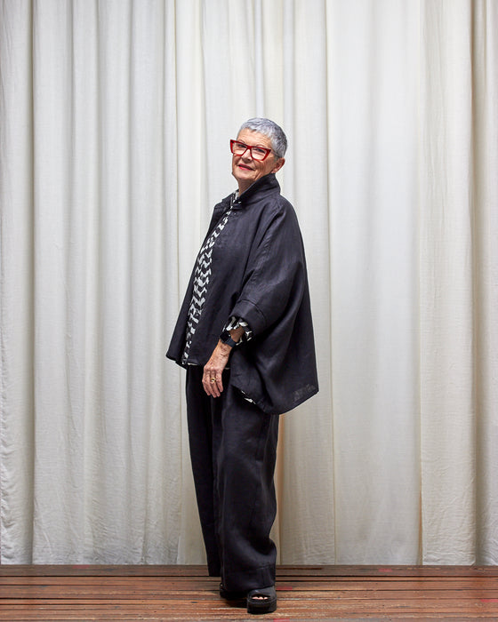THE ADLER duster dresshirt - Black Zag