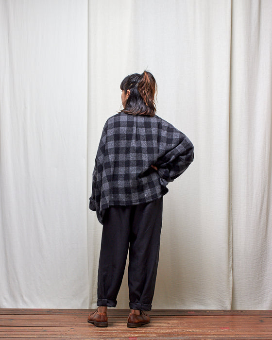 THE ADLER jacket - Wool Charcoal Check