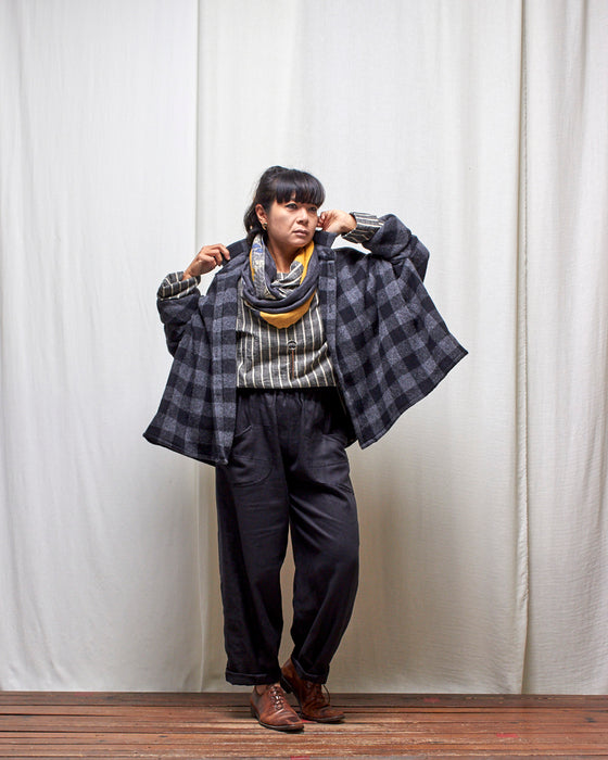 THE ADLER jacket - Wool Charcoal Check