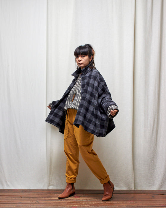 THE ADLER jacket - Wool Charcoal Check
