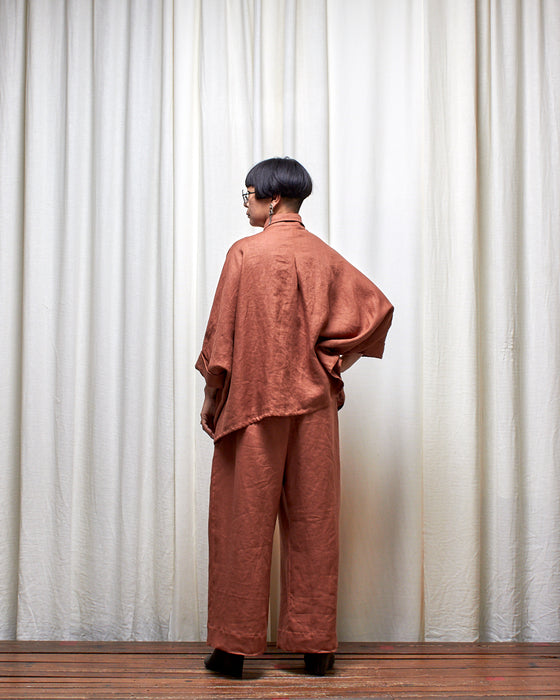 THE ADLER duster dresshirt - Chestnut