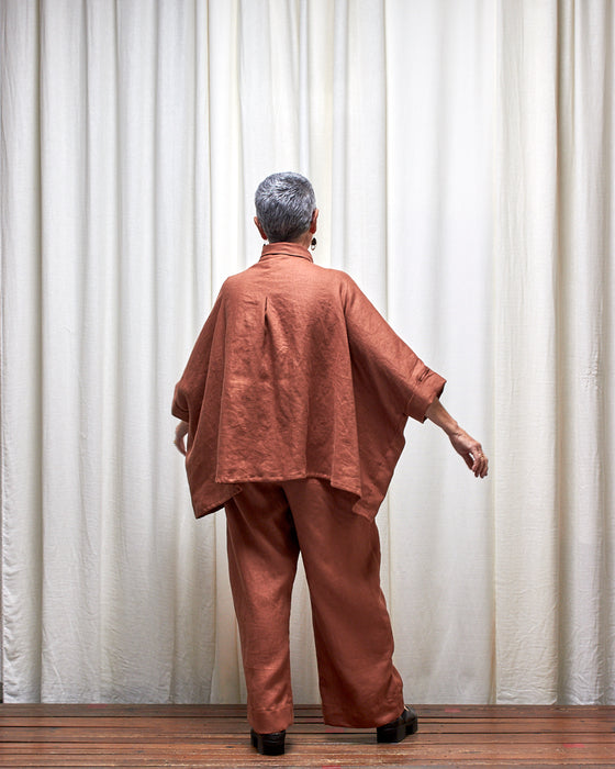 THE ADLER duster dresshirt - Chestnut