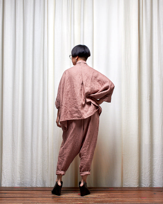 THE ADLER duster dresshirt - Musk Stripe MADE-TO-ORDER