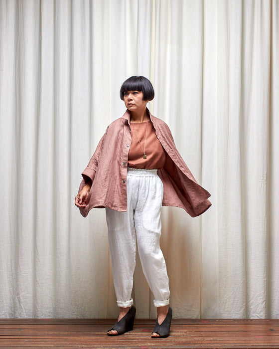 THE ADLER duster dresshirt - Musk Stripe MADE-TO-ORDER